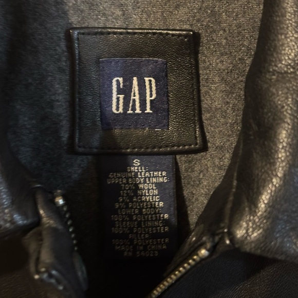 - Gap Vintage Soft Black Genuine Leather jacket size SMALL WOMEN - Picture 5 of 15